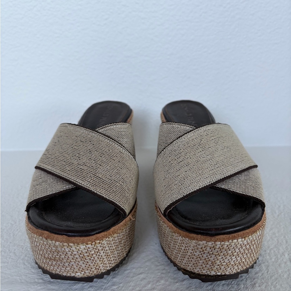 Donald Pliner Woven Wedge Sandals - Picture 3 of 6